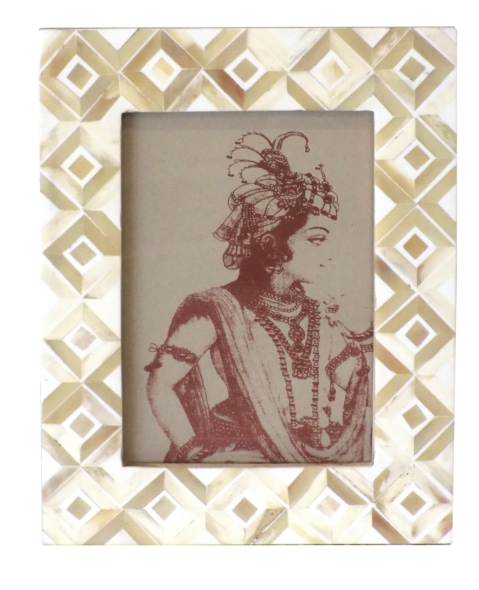 Bone geometric frame 23X18/19x24 cm