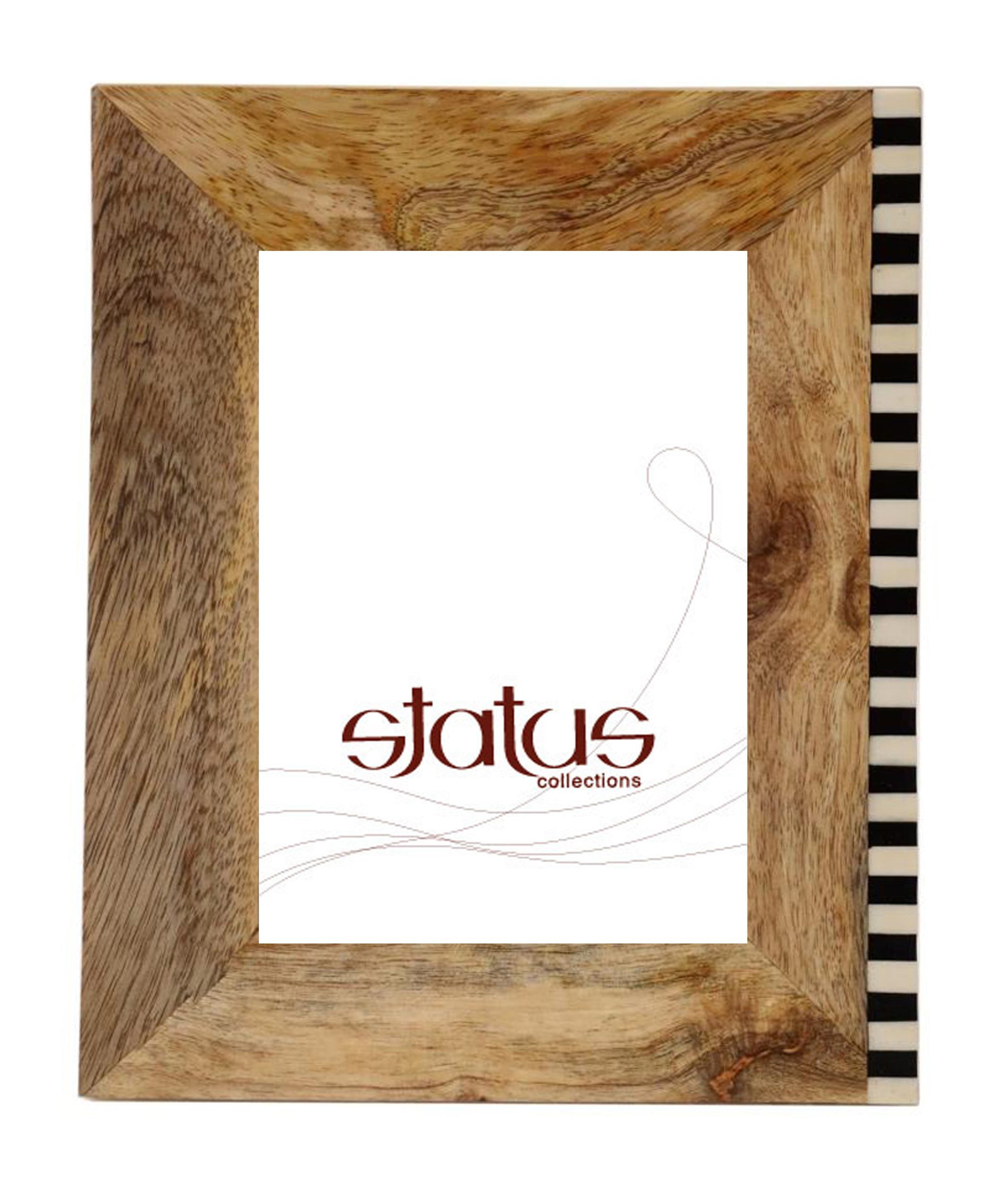 Wood/bone frame 16.5x21.5 cm outer / 15x10 cm inner