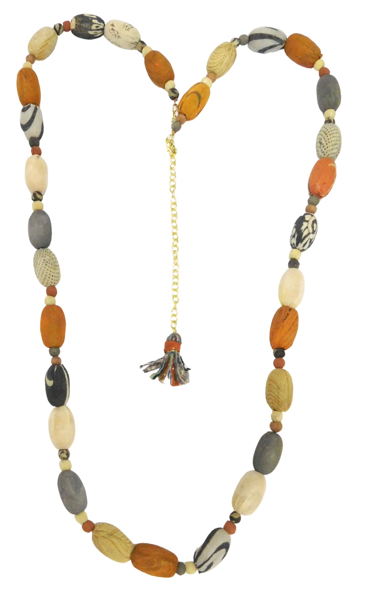Wholesale Grey brown MULTI fabric necklace - Status Collections ...