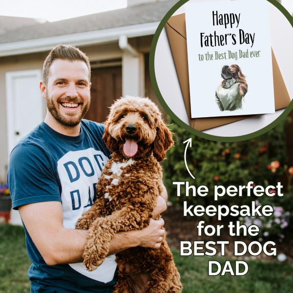 FATHER'S DAY GREETING CARD FOR DOG DAD | FATHERS DAY CARD FROM THE DOG | GREETING CARD