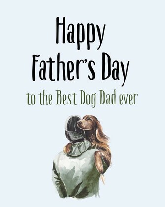 FATHER'S DAY GREETING CARD FOR DOG DAD | FATHERS DAY CARD FROM THE DOG | GREETING CARD