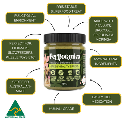 Green Vitality Spread for Dogs | Functional Enrichment for Dogs - Super Greens