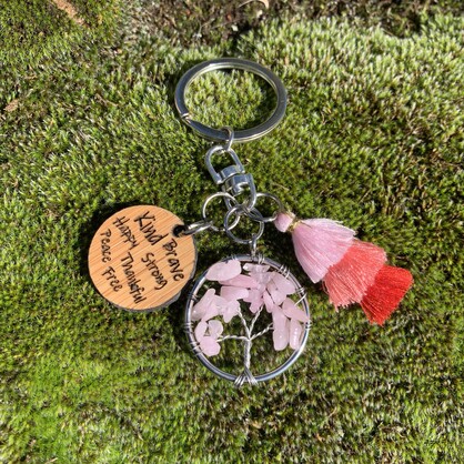 GEMSTONE KEYRINGS WITH DISPLAY