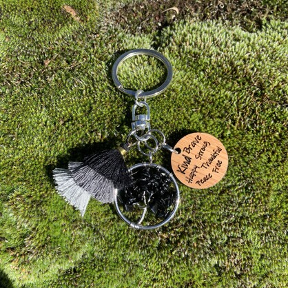 GEMSTONE KEYRINGS WITH DISPLAY