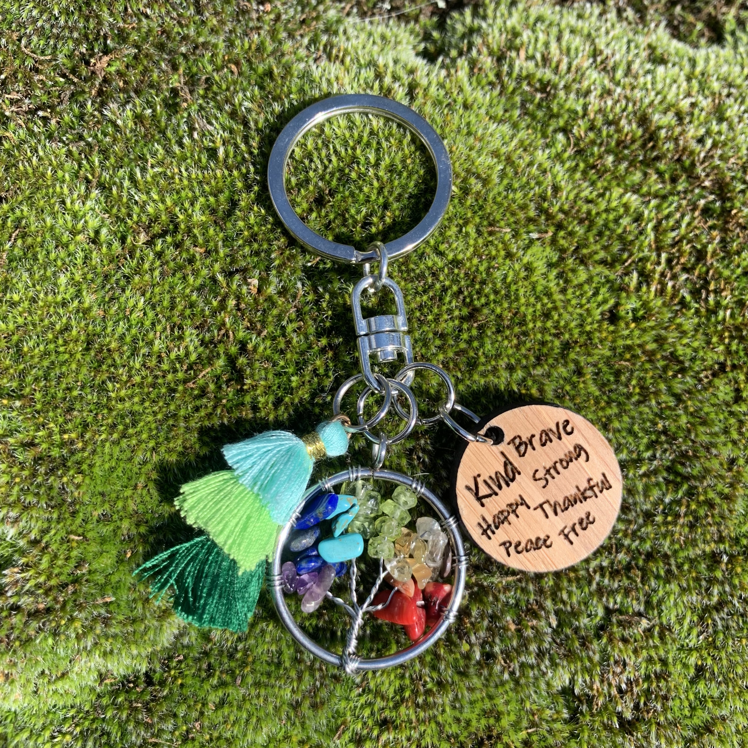 GEMSTONE KEYRINGS WITH DISPLAY