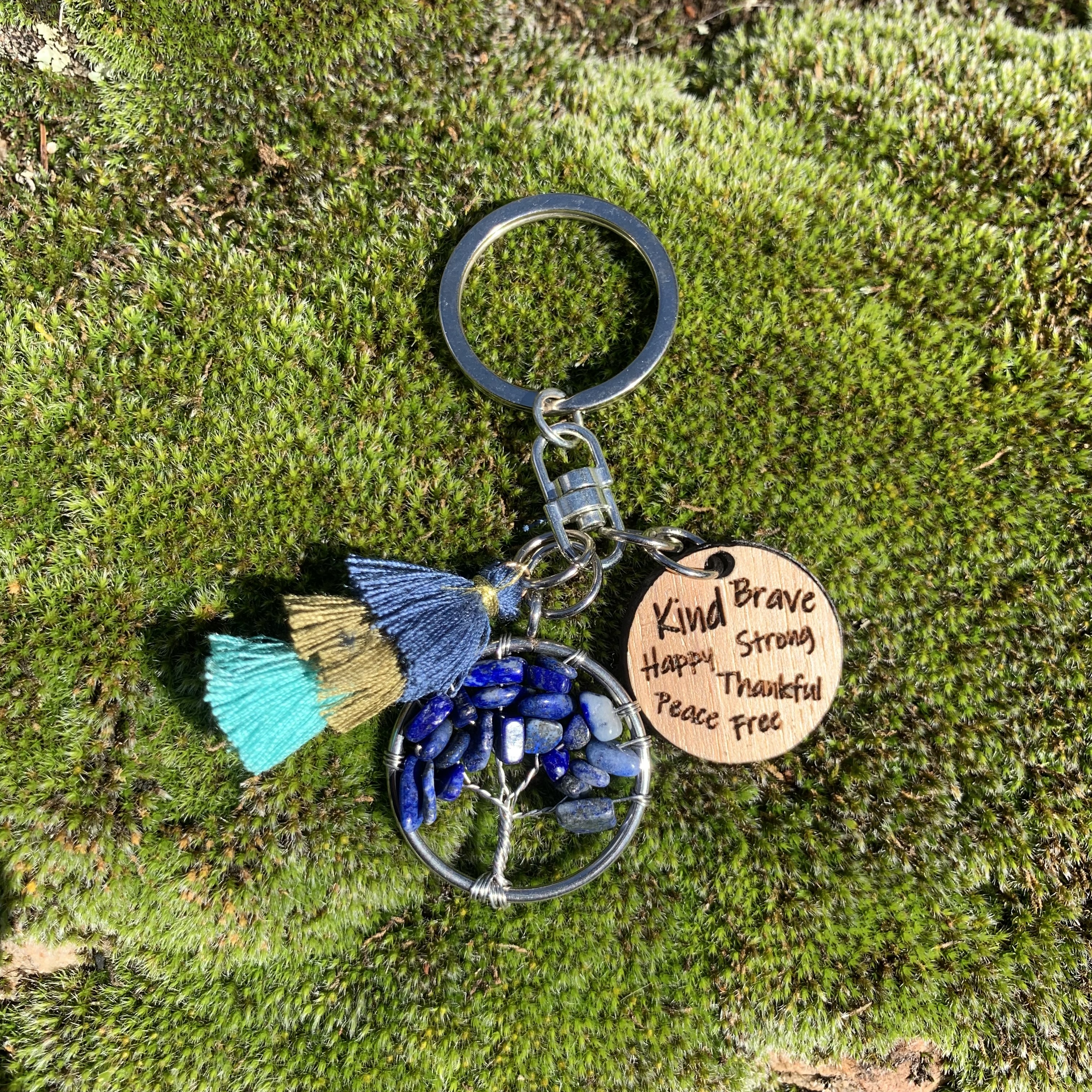 GEMSTONE KEYRINGS WITH DISPLAY