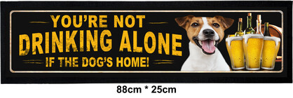 DRINKIN ALONE BAR MAT