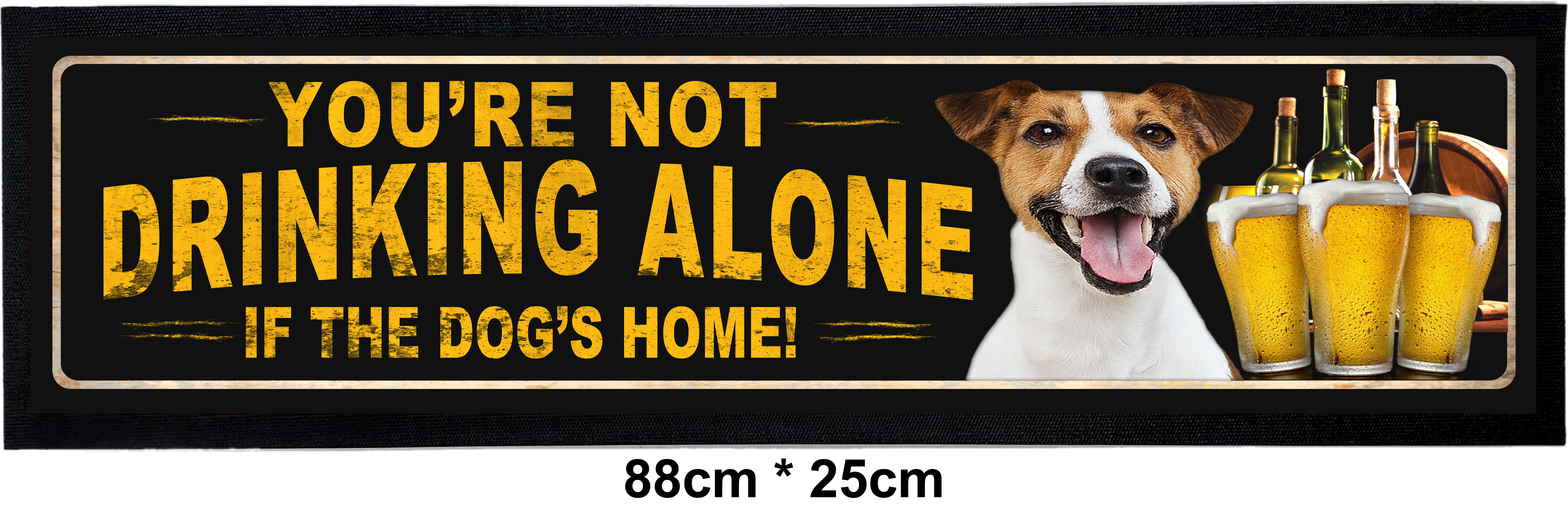 DRINKIN ALONE BAR MAT