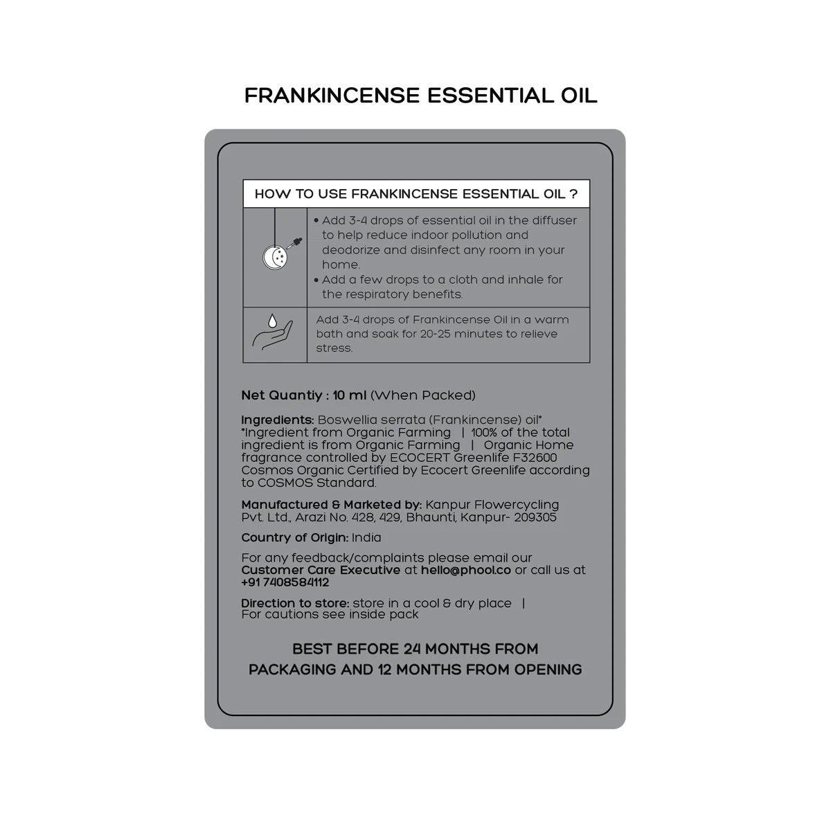 PHOOL FRANKINCENSE ESSENTIAL OIL (10ML)