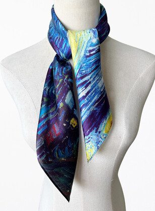 Starry Night Silk Scarf