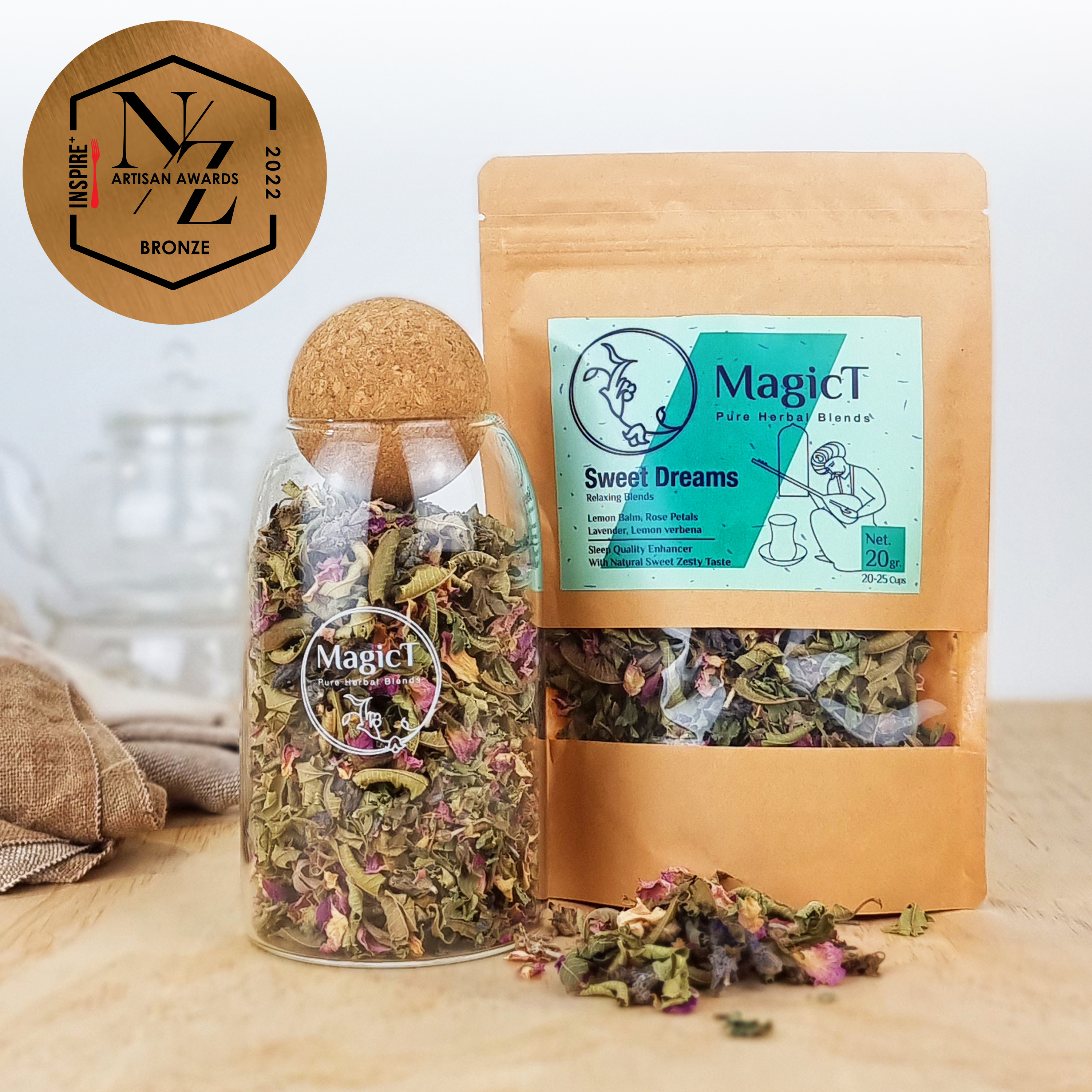 Sweet Dreams: Lemon Verbena, Lemon Balm, Lavender, Rose petals