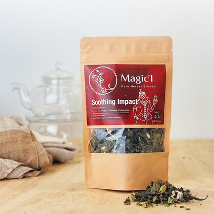 Soothing Impact: Green tea, Ginger, Peppermint, Cardamom