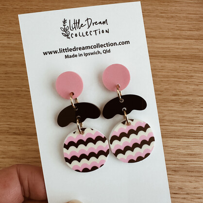 Retro Pink Earrings