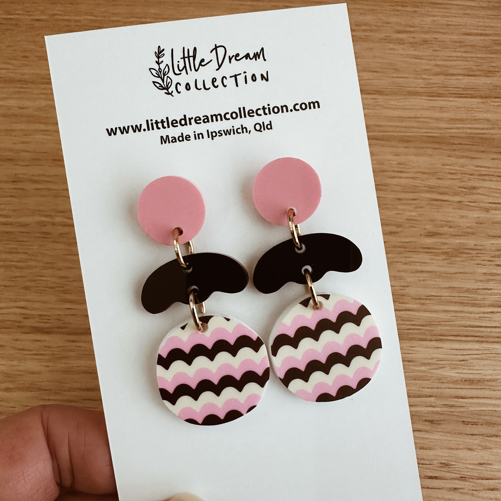 Retro Pink Earrings
