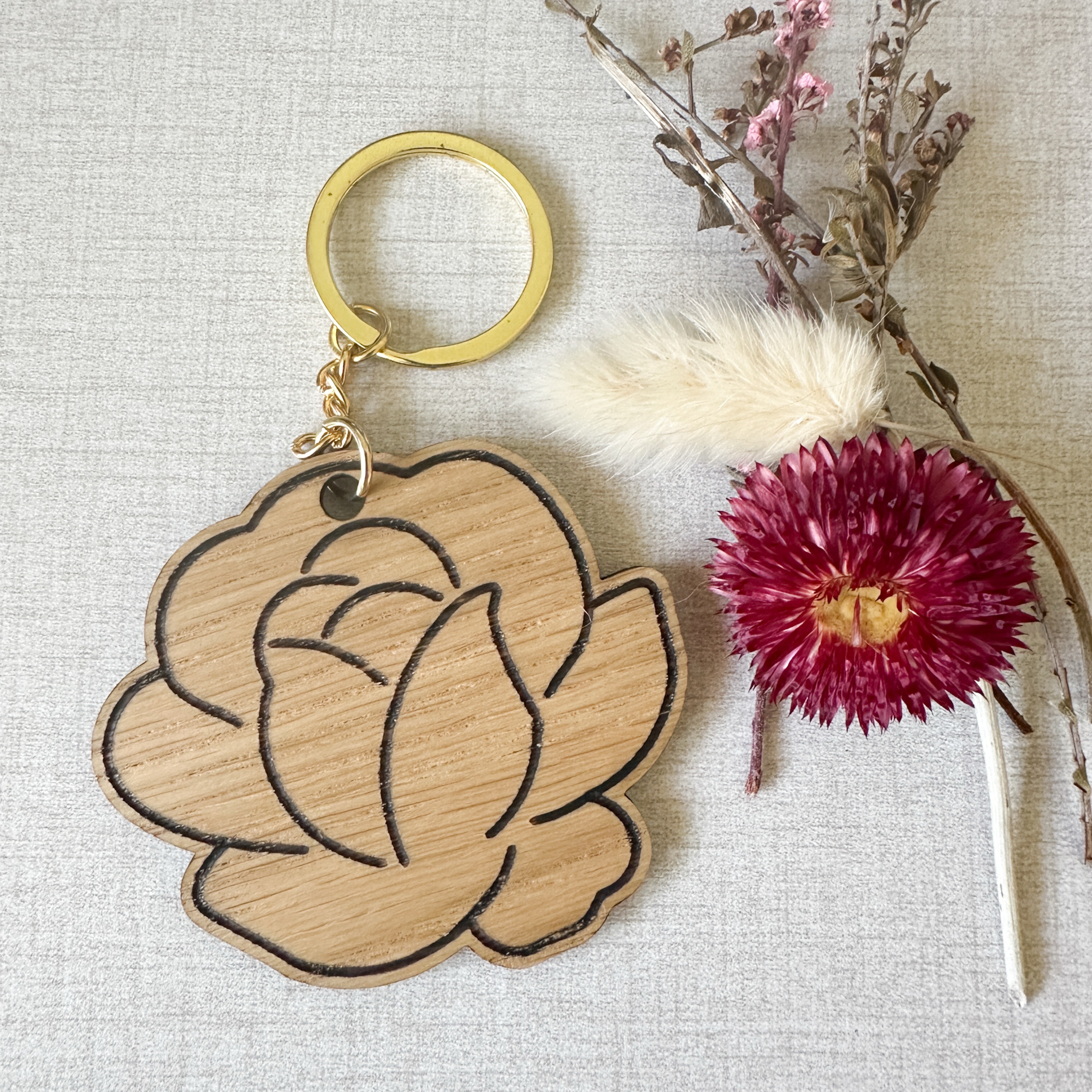 Flower keychains