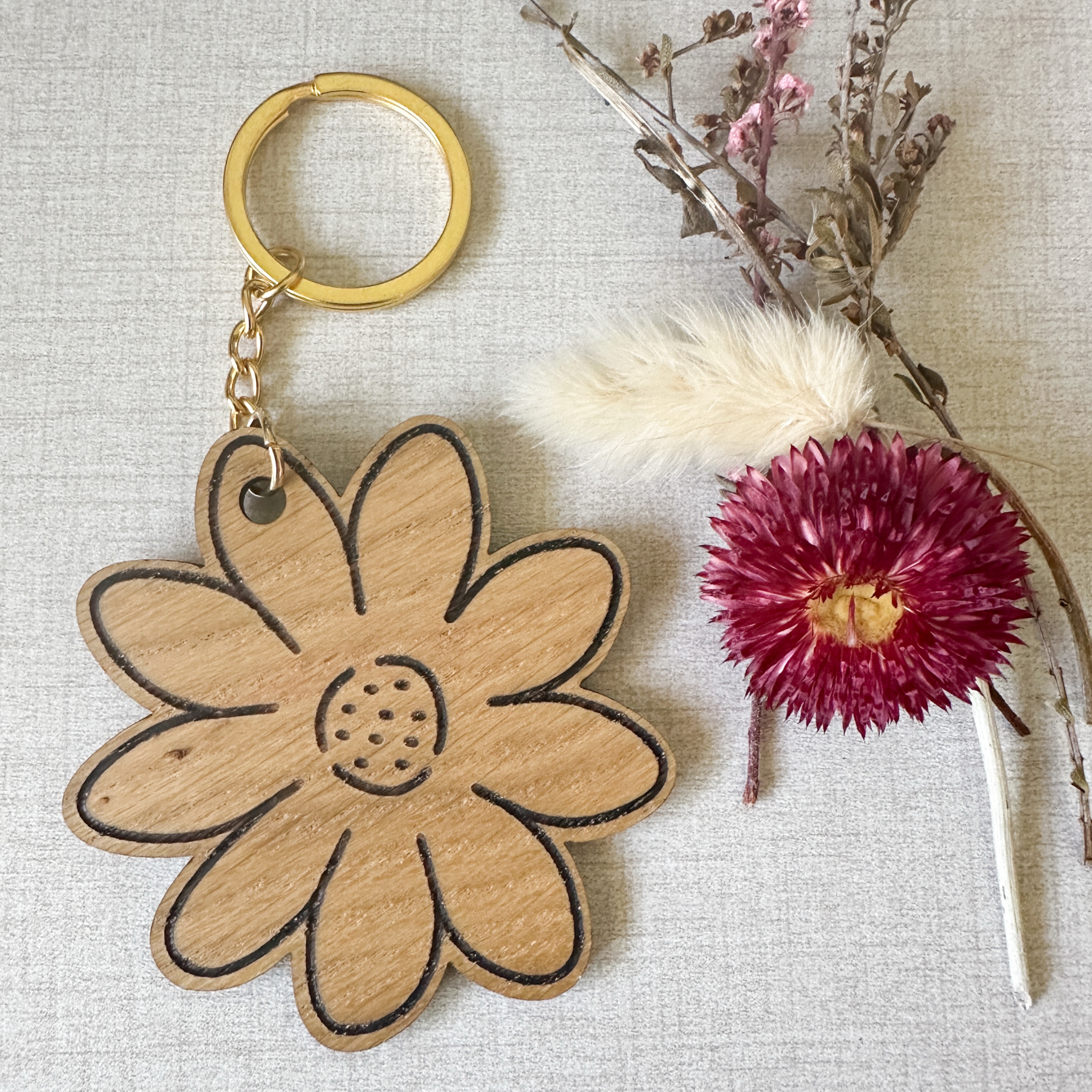 Flower keychains