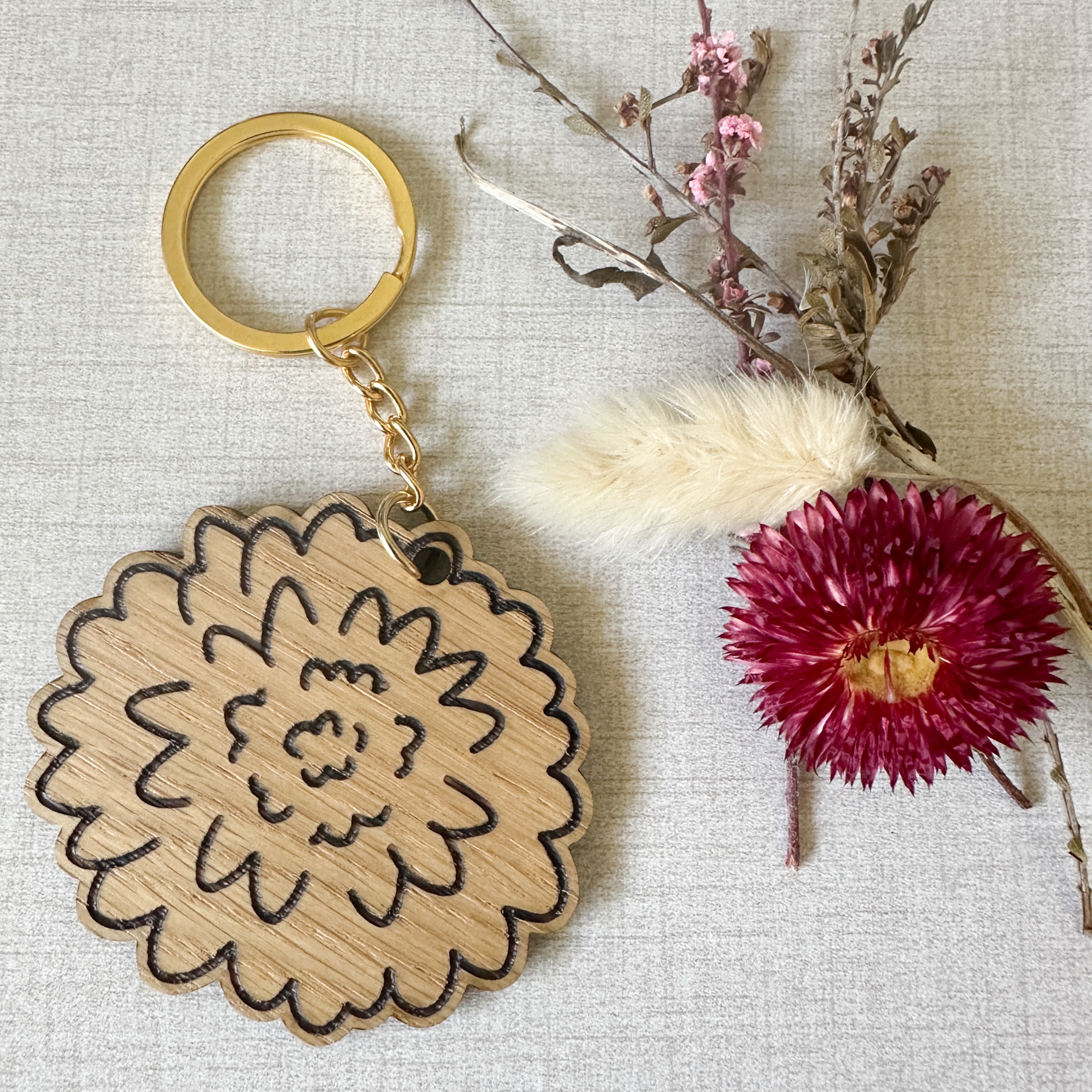 Flower keychains