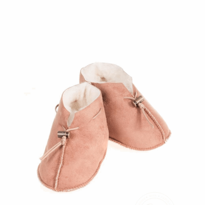 Alwero Wool Baby Booties Emo Suede - Light Brown