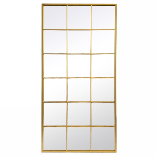 KA3374 - Rustic Gold Industrial Grid Mirror Min 1