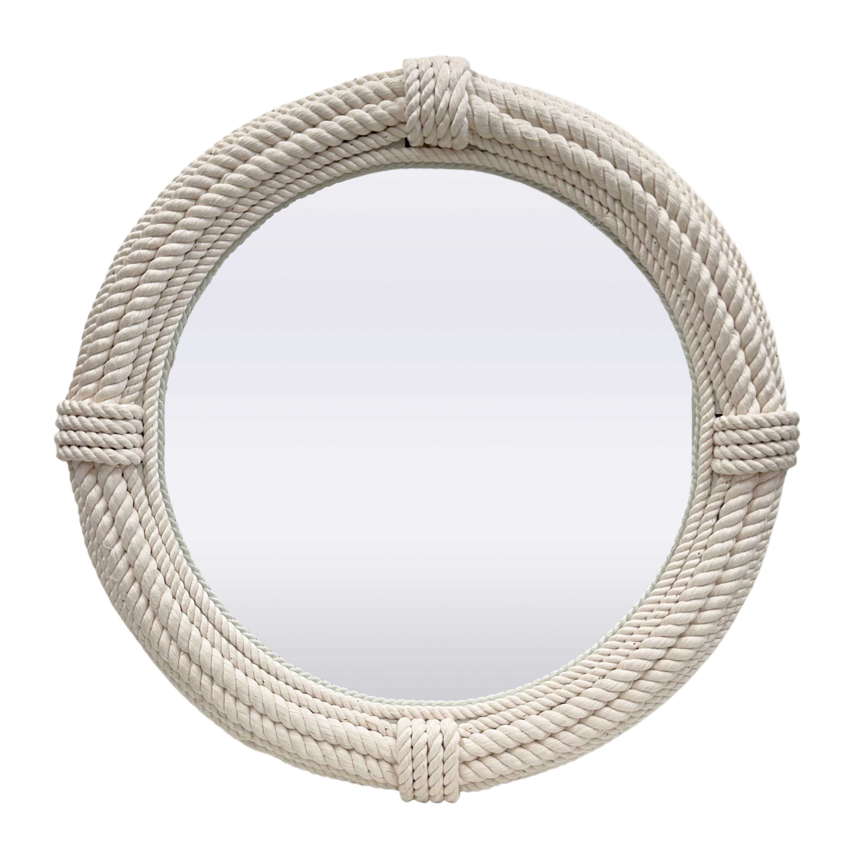 KG4095 -80 Hamptons Style Rope Mirror 80CM