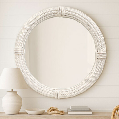 KG4095-100 Hamptons Style Rope Mirror 100CM