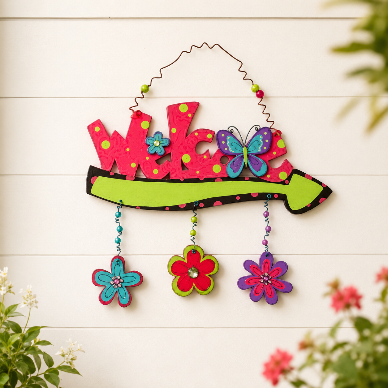 K487 - Bright welcome plaque