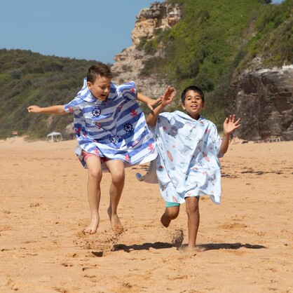 Sand Free Kids Hooded Towel - Surf Fun