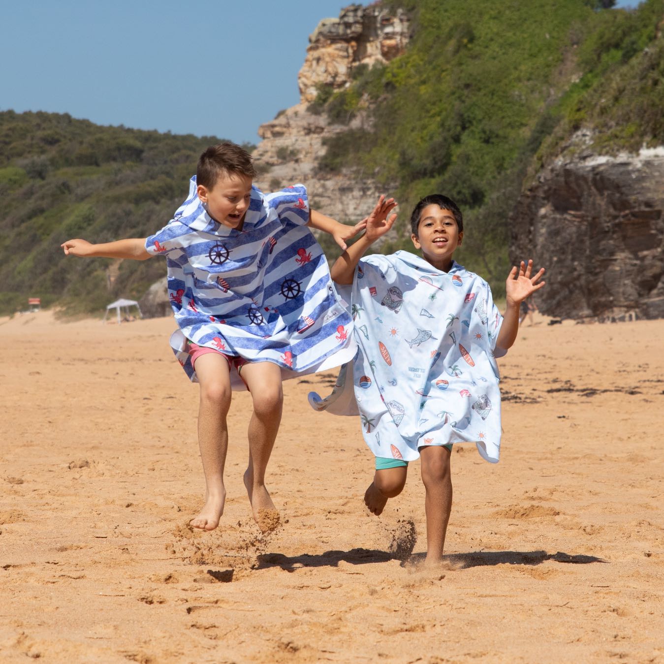 Sand Free Kids Hooded Towel - Surf Fun