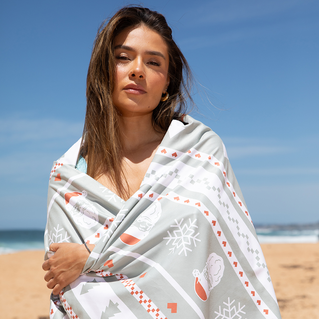 Sand Free Beach Towel - Merry Christmas