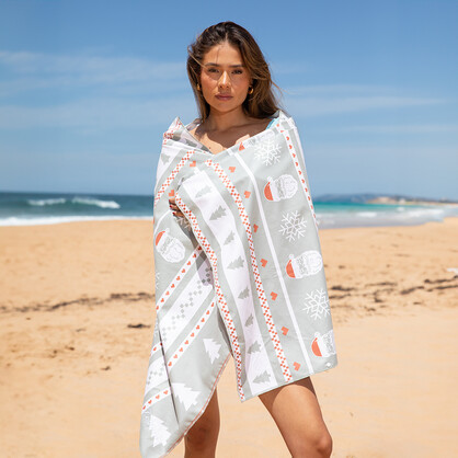 Sand Free Beach Towel - Merry Christmas