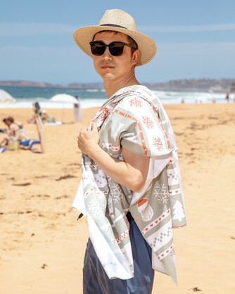 Sand Free Beach Towel - Merry Christmas