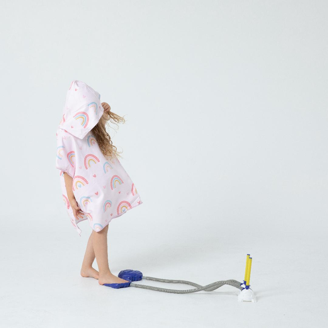 Sand Free Kids Hooded Towel - Rainbow