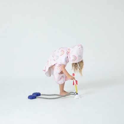 Sand Free Kids Hooded Towel - Rainbow