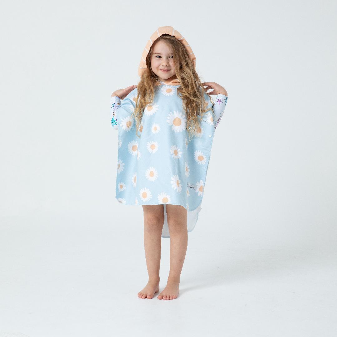 Sand Free Kids Hooded Towel - Daisy