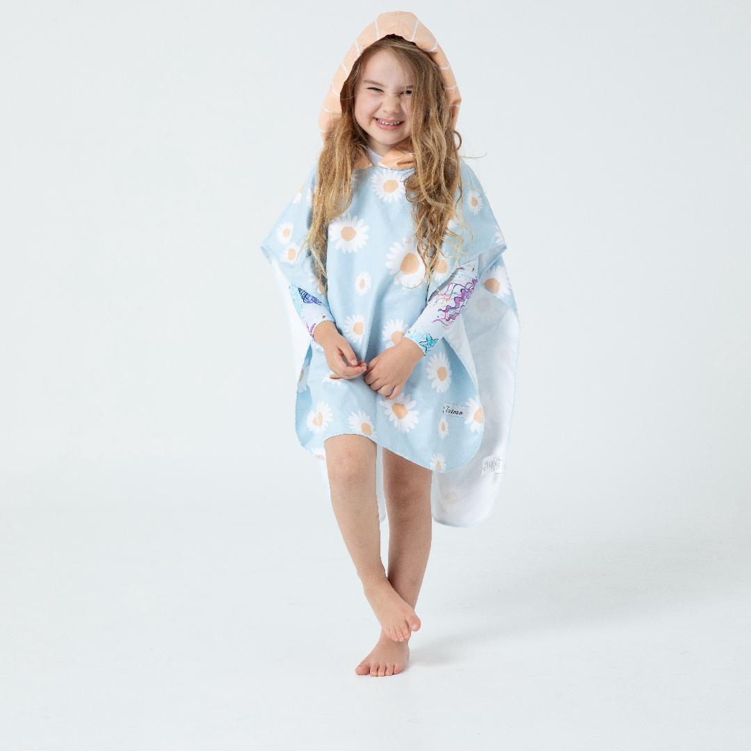 Sand Free Kids Hooded Towel - Daisy