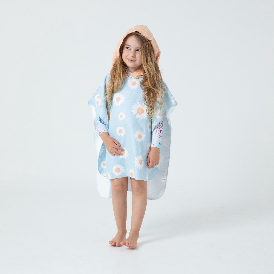 Sand Free Kids Hooded Towel - Daisy