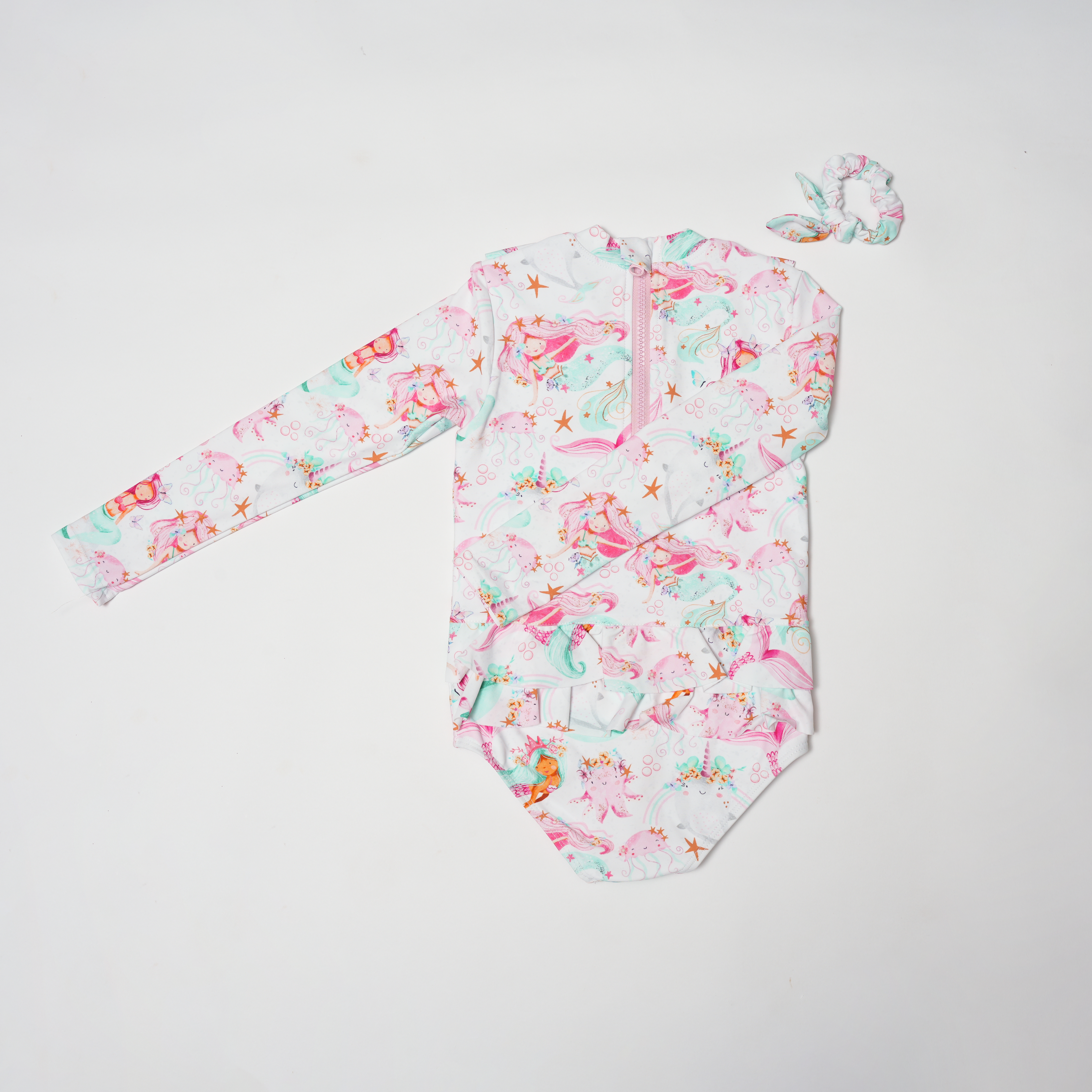 Girls Long Sleeves Rash Guard - Mermaid Melody