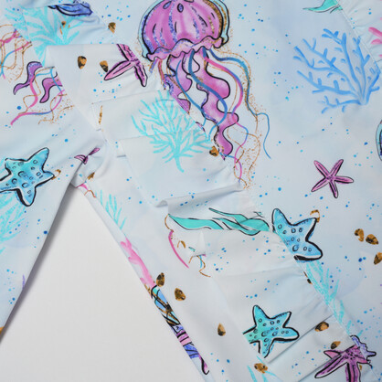 Girls Long Sleeves Rash Guard - Jelly Joy