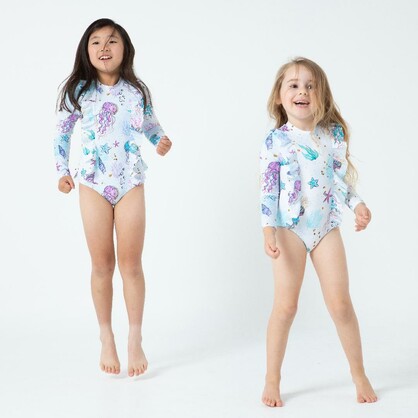 Girls Long Sleeves Rash Guard - Jelly Joy