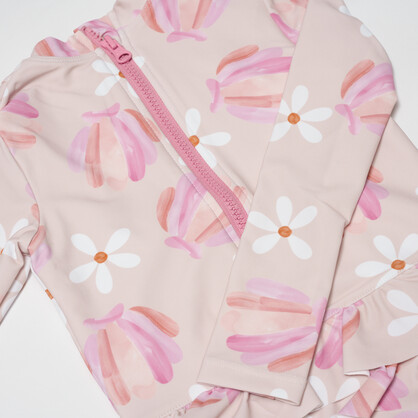 Girls Long Sleeves Rash Guard -Whispering Garden