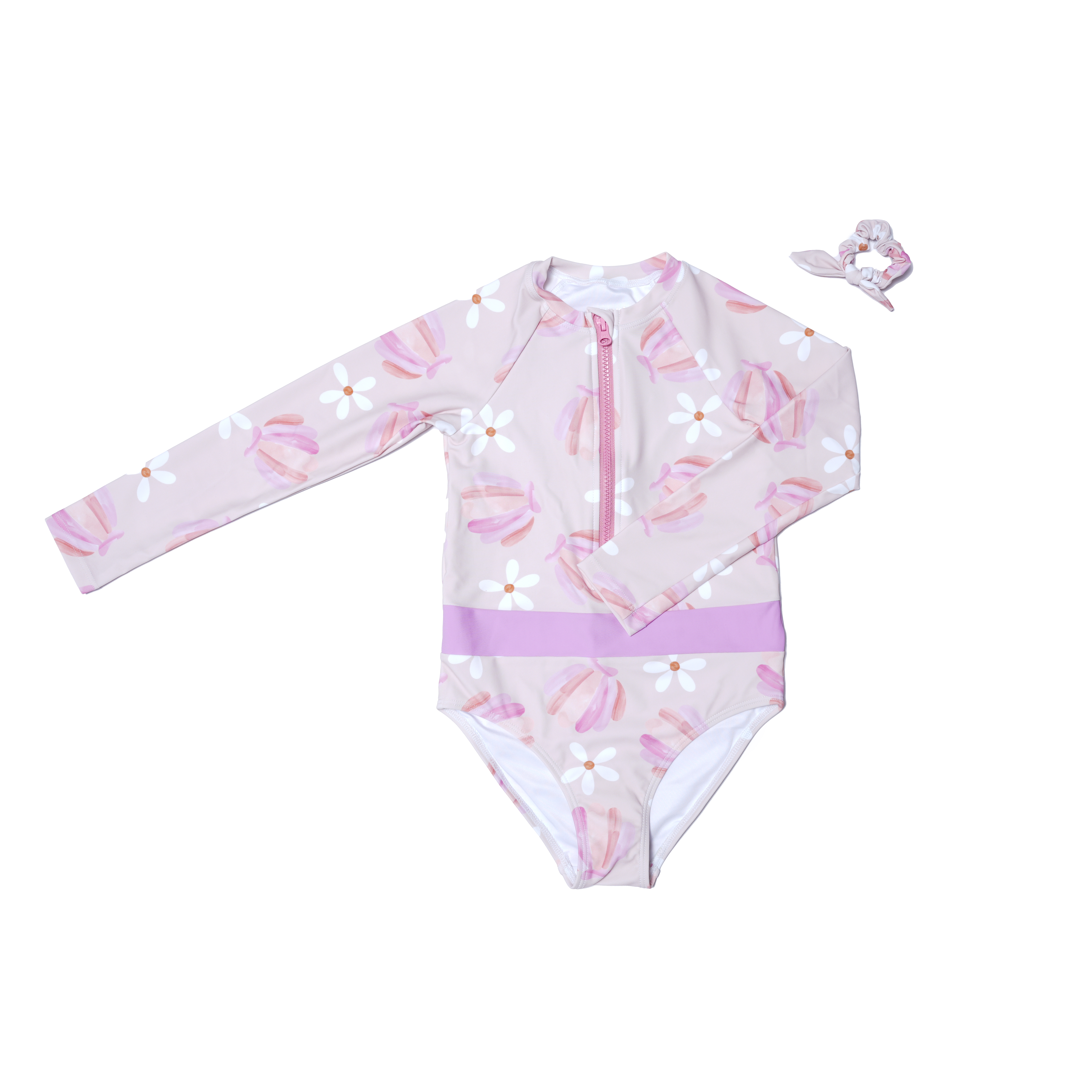 Teen Girls Long Sleeves Rash Guard - Whispering Garden