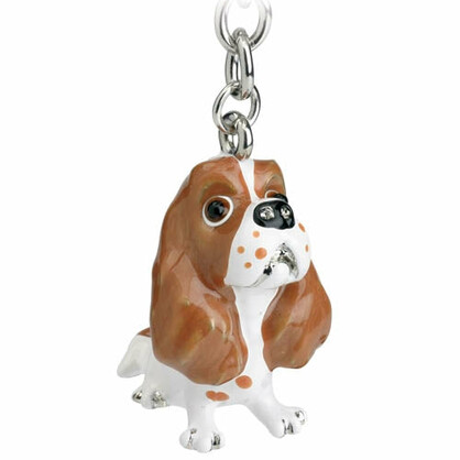 Cavalier King Charles Spaniel Blenheim, Key Ring/Bag Charm