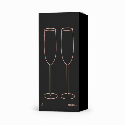 Gagax Galvanised Copper Champagne Glasses - Set of 2