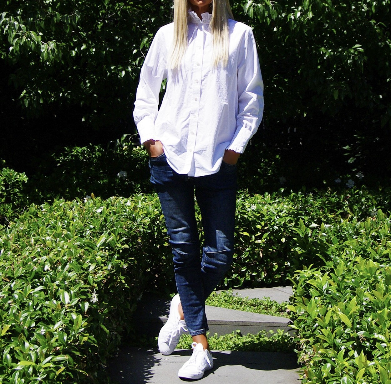 Lottie White Cotton Poplin Shirt