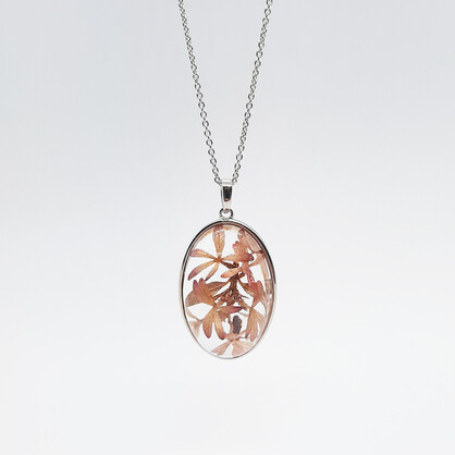Abelia Medium Silver Necklace