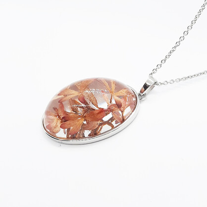Abelia Medium Silver Necklace