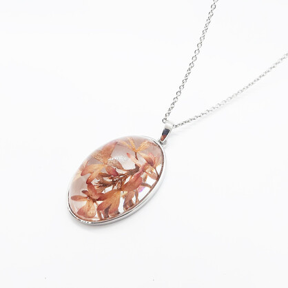 Abelia Medium Silver Necklace