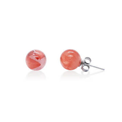 BOTANIGEM Banksia Rose Ball Stud Earrings