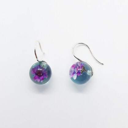 BOTANIGEM Dew Drops Earrings Aqua