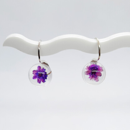 BOTANIGEM Dew Drops Earrings Purple